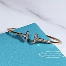 二手正品 Tiffany&Co. 蒂芙尼 18k白金鑲鉆+綠松石T系列線圈手鐲 現貨 歷史價格詳細信息