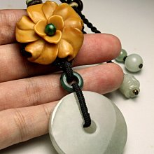 【旭笙風】天然A貨冰種蜜糖黃翡翠「腰纏萬貫、蟬」創意設計吊飾 歷史價格詳細信息