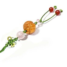 玉兔黃玉中國結吊飾 台灣製作_新款上市售完為止 祝福事業學業【鹿府文創FHA1702】 歷史價格詳細信息