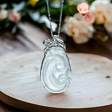 18k玻璃種白冰福豆吊墜 裸石飽滿圓潤冰透干凈非常有靈氣款 翡翠 飾品 收藏【二手】【長安古玩】-1908 歷史價格詳細信息