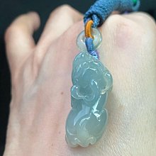 冰藍翡翠貔貅吊墜(已配手繩)裸石可做鑲嵌手鏈或吊墜哦揭陽手工雕刻種 翡翠 飾品 收藏【二手】【微淵古董】-3978 歷史價格詳細信息