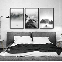 ART。DECO 風景麋鹿北歐風格組合畫掛畫組合創意個性掛鐘裝飾畫組合臥室壁畫實品屋裝飾畫小清新風景裝飾畫 (6款可選) 歷史價格詳細信息