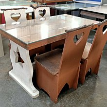 大台南冠均二手貨--造型款 4.3尺 實木 用餐桌椅 咖啡簡餐桌椅 泡茶桌椅 休閒聊天桌椅 戶外桌椅 1桌+4椅 別錯過 價格比較,價格查詢,歷史價格詳細信息