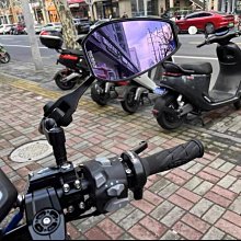 【熱賣】摩托車電動車改裝通用后視鏡 鋁合金方形反光鏡 大視野復古倒車鏡 歷史價格詳細信息