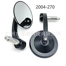 通用摩託車電動車 可摺疊圓形 復古鏡座安裝款 小面白面後視鏡【　】 歷史價格詳細信息