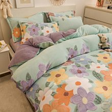 【熱賣精選】秋冬保暖牛奶絨四件套床笠款毛絨被套床單珊瑚絨床裙防靜電不掉毛 歷史價格詳細信息