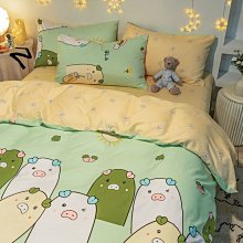 【熱賣精選】純棉四件套加厚磨毛被套純色刺繡簡約床單床笠款家用全棉床上用品 歷史價格詳細信息