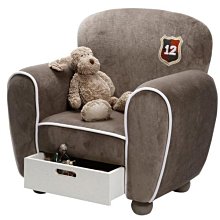 5Cgo 【宅神】會員有優惠528344374868 歐式復古兒童家居裝飾影樓攝影道具咖啡色寶寶靠背小沙發幼稚園迷你沙發 歷史價格詳細信息