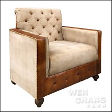 LOFT 復古工業 特維多拉扣三人沙發 SO030-3 文昌家具 歷史價格詳細信息