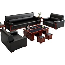 簡約辦公沙發商務會客接待小型三人位中式辦公室沙發茶几 歷史價格詳細信息