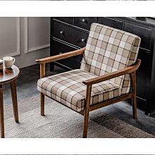 北歐實木陽臺休閑日式單人沙發椅臥室簡約懶人休閑椅子布藝可拆洗 歷史價格詳細信息