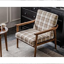 北歐實木陽臺休閑日式單人沙發椅臥室簡約懶人休閑椅子布藝可拆洗 歷史價格詳細信息