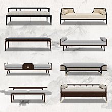 新中式實木床尾凳換鞋凳長條凳沙發凳儲物簡約輕奢臥室~特價 歷史價格詳細信息