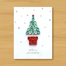 ( 3款供選擇 ) 手工捲紙卡片：可愛魔幻圈圈聖誕 - 聖誕樹、聖誕禮盒、可愛雪人 歷史價格詳細信息