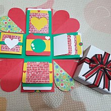 |小米工坊°♡版雙層七機關 爆炸盒 爆炸卡 禮物盒  手工卡片 客製化 紀念日 週年 生日 節日 情人節 卡片盒 生日卡 歷史價格詳細信息