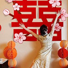 喜字貼結婚專用婚房布置裝飾臥室窗戶立體囍字貼門婚慶用品批發 歷史價格詳細信息