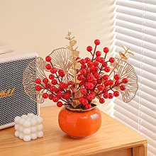 仿真花發財果擺飾擺件2024龍年新年裝飾品大門福桶擺件春節裝飾品半米潮殼直購 歷史價格詳細信息