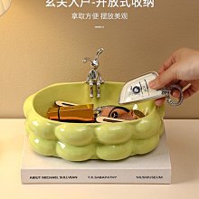 入戶玄關擺件鑰匙收納盒進門鞋柜客廳裝飾品電視柜儲物盒喬遷禮物半米潮殼直購 歷史價格詳細信息