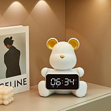 暴力熊電子鐘表擺放式客廳時鐘擺台式臥室床頭桌面數字鬧鐘高顏值半米潮殼直購 歷史價格詳細信息