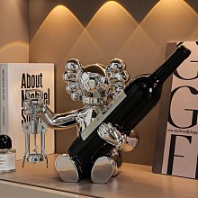 輕奢暴力熊 紅酒架擺件 創意客廳玄關博古架 酒櫃裝飾品 電鍍陶瓷擺設 歷史價格詳細信息