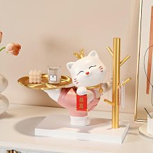 招財貓鑰匙收納玄關擺件入戶門口鞋柜新房家居裝飾品喬遷新居禮品半米潮殼直購 歷史價格詳細信息