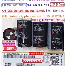 電容器,壽命10000小時,ZLH,100V,150uF,尺寸12.5*20(100個=NT 1200元)Rubycon 歷史價格詳細信息