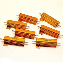 RX24-50W黃金鋁殼大功率電阻0.1/0.22/0.5/2/3/4/5/6/8/10R ΩJ~半島鐵盒 歷史價格詳細信息