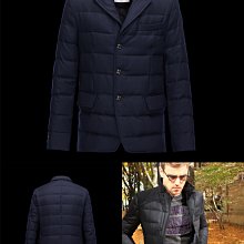 現貨【MONCLER】2017秋冬 羽絨拼接連帽外套 深藍 帽子可拆 *40%OFF* 歷史價格詳細信息