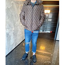 FENDI羽絨服外套芬迪滿印老花圖案連帽羽絨時尚潮牌滿身暗紋雙F針織提花男女同款羽絨服夾克4906 歷史價格詳細信息