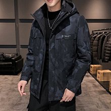 【型男會社】1018 MY 短款迷彩羽絨服男士連帽大衣加厚新款冬裝潮牌男裝外套 價格比較,價格查詢,歷史價格詳細信息