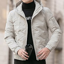 【 型男會社】1018 XC 秋冬新款時尚簡約運動易搭男式連帽抽繩短款保暖羽絨服 歷史價格詳細信息