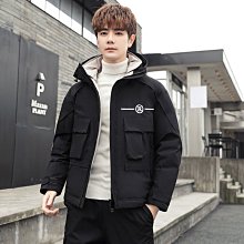 冬季羽絨服男時尚毛領連帽大衣保暖白鴨羽絨服休閒2022男士女士羽絨服EQOX KN5H 歷史價格詳細信息