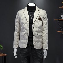 【型男會社】1126 NHXYX 西裝領羽絨服翻領外套男小蜜蜂壓花90白鴨絨 價格比較,價格查詢,歷史價格詳細信息