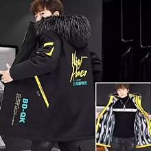 男秋冬外套 厚外套 男士外套 百搭休閒韓版外套夾克外套 派克大衣男生外套 純色戶外保暖棉服棉衣男生上衣 歷史價格詳細信息