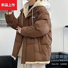棉服假兩件棉服男冬季加厚羽絨棉衣潮牌痞帥外套東北超厚抗寒零下40度 歷史價格詳細信息