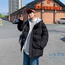 棉衣男冬季加厚羽絨棉服男士短版外套韓版寬鬆休閒學生連帽棉襖潮-潮男服飾 歷史價格詳細信息