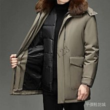 冬季羽絨服男時尚毛領連帽大衣保暖白鴨羽絨服休閒2022男士女士羽絨服EQOX KN5H 歷史價格詳細信息