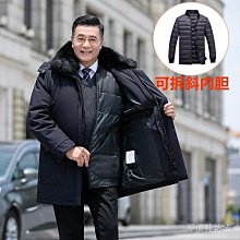 男裝羽絨服冬季中長款加厚90% 白色鴨絨羽絨服男連帽時尚純色派剋大衣BAXN 歷史價格詳細信息