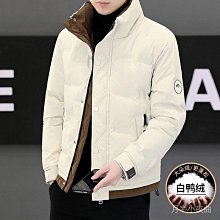 韓版男潮流羽絨服休閒保暖輕薄冬季外套男裝短款加厚新款2024立領 歷史價格詳細信息