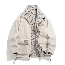 男秋冬季新款羔羊絨外套男士翻領潮流男裝冬裝薄款外套羔羊絨男士夾克秋冬季休閒搖粒絨外套男加肥加大尺碼抓絨衣男女情侶 歷史價格詳細信息