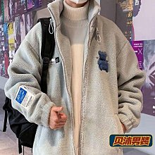 男秋冬季新款羔羊絨外套男士翻領潮流男裝冬裝薄款外套羔羊絨男士夾克秋冬季休閒搖粒絨外套男加肥加大尺碼抓絨衣男女情侶 歷史價格詳細信息