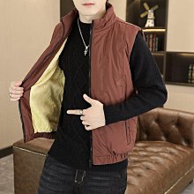 冬天馬甲外套男 無袖棉衣男 冬裝男 精品男裝  羽絨馬甲男士秋冬季韓版高級立領無袖背心加厚保暖休閒工裝外套 歷史價格詳細信息