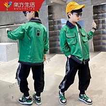 兒童外套男春秋新款中大童單衣雙層男童中長款風衣休閒帥氣上衣潮-时尚男装 歷史價格詳細信息