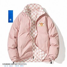 adidas三葉草男子兩面穿保暖棉服連帽休閒運動外套羽絨服DH-名流 歷史價格詳細信息