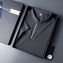 男T恤 襯衫男夏季冰絲短袖T恤男薄款滑料亮絲中年寬松休閑Polo衫翻領半袖 歷史價格詳細信息