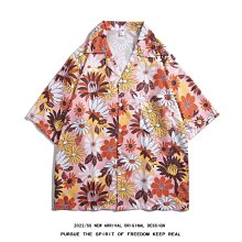 夏威夷沙灘復古港風短袖花襯杉男夏季薄款設計感男生襯杉 歷史價格詳細信息