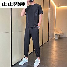 【款】短袖男士夏季男裝時尚休閒印花圓領運動百搭體恤衫潮流polo衫帥氣 5QO5-22號穿搭 歷史價格詳細信息