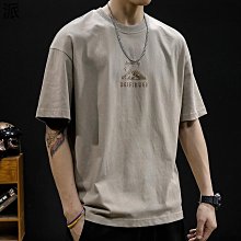 短袖上衣 短袖T恤 純棉上衣 加大尺碼T恤 短袖T恤男2024休閒寬鬆美式街頭嘻哈圓領短袖情侶體恤衫 歷史價格詳細信息