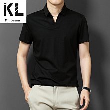 冰絲Polo衫男士夏季超薄短袖男翻領休閑T恤寬松打底衫純色無痕t恤 歷史價格詳細信息