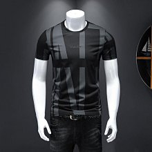 純棉個性印花短袖男T恤夏季修身圓領半袖高端體恤衫新款 歷史價格詳細信息